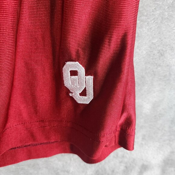 Mens Pro Edge Red Athletic Shorts Embroidered OU Logo 100% Polyester Size XL - Picture 3 of 11